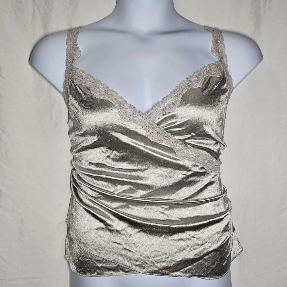 vintage y2k torrid satin shiny lace trim whimsical plus size cami